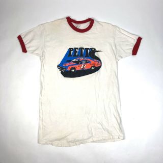 Vintage 60s 70s Richard Petty Ringer Southern Athletic Cotton T - Shirt
