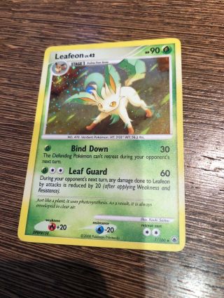 Leafeon Pokemon Card - Majestic Dawn - Holo - Holofoil 7/100 - Near