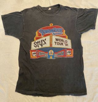 Styx Paradise Theatre Vintage Concert T Shirt Plus Ticket Stub