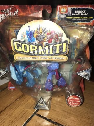 Gormiti Playset 2 Figures 2 Game Cards Invincible Lords Of Nature Series 1