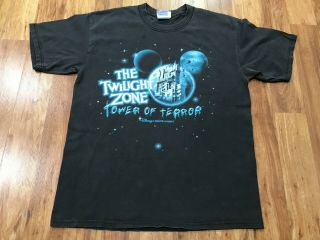 Large - Vtg Disney The Twilight Zone Tower Of Terror Faded T - Shirt