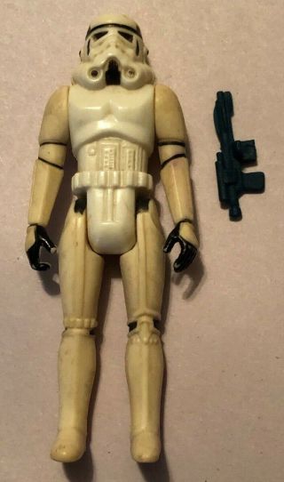 Vintage 1977 Star Wars " Stormtrooper " 3.  75in Action Figure W/ Blaster