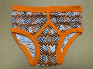 Vtg 70s Nylon Y - Front Zig Zag Pattern Mens Brief Underwear