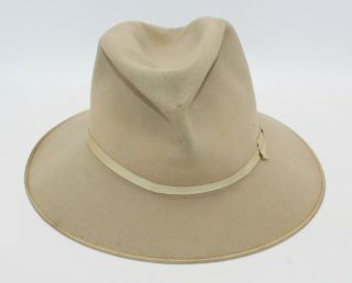 Vintage John B Stetson Open Road Tan 3x Beaver Fedora Hat - Size Small