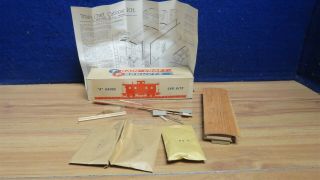 O Scale 2 Rail Train Craft Wood Kit Caboose 8 Wheel Plan 10 597895