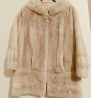 Vintage Mink Fur Coat Jacket Woman 