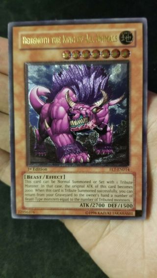 Yugioh Behemoth The King Of All Animals Fet - En014 Ultimate Rare 1st Edition Nm/m