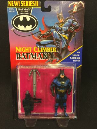 Series Ii 1993 Kenner Batman Returns Night Climber Batman Figure Moc
