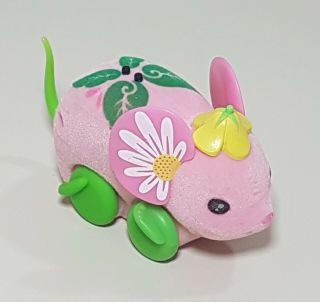 Rare Little Live Pets Pink Flower Design Electronic Mouse By Moose