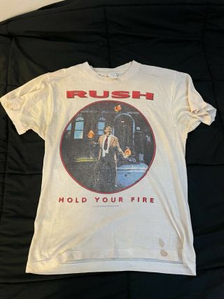 Vintage 1987 Rush T Shirt Hold Your Fire Band T Shirt 80’s Rock Rush Large