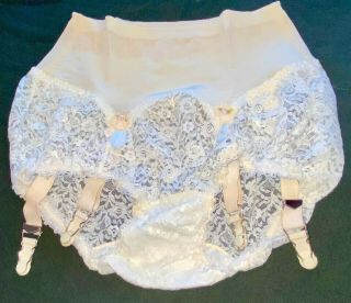 Vintage 60s Olga Bubble Lace Garter Panty Panties Girdle Medium Control Top