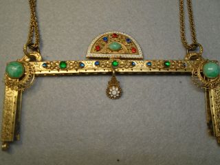 Fantastic Jeweled Purse Frame With Stand Up Jewel For Beaded O.  A.  Purse