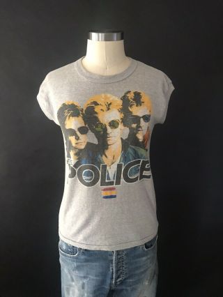 Vtg 80s The Police Synchronicity Tour North America 1983 Sleeveless T - Shirt M