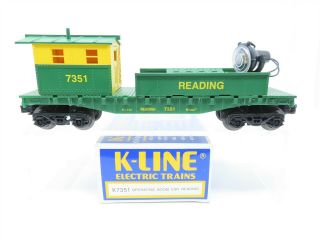 O Gauge 3 - Rail K - Line K7351 Rdg Reading Company Operating Boom Car 7351