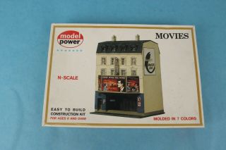 Vintage Model Power Movies Theater Building N - Scale Model Kit Complete Unbuilt