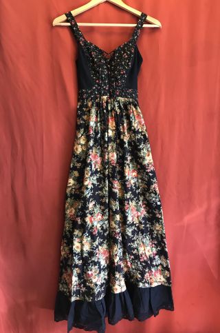 Vintage Candi Jones California Boho Prairie Sundress Dress Xs