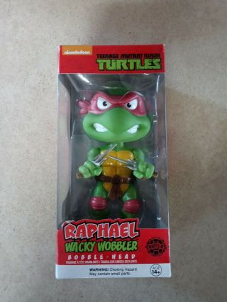 Rare Funko Tmnt Raphael Wacky Wobbler Bobble Head Ninja Turtles