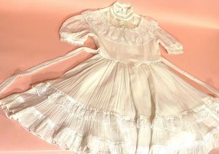 Vtg Gunne Sax Jeunes Filles Girls White Lace Dress Size 8 Perfect For A Wedding