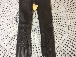 Vintage Long Leather Gloves Made In France For Bergdorf Goodman