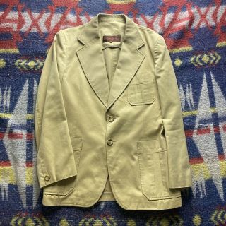 1980s Vintage Yves Saint Laurent Ysl Khaki Cotton 2 Button Blazer M