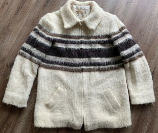 Vintage Hilda Ltd.  100 Wool Long Sweater Jacket Full Zip Women’s Sz Medium