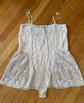 Vintage 1920s Cotton And Rayon Step - In Teddy Vintage 20s Lingerie