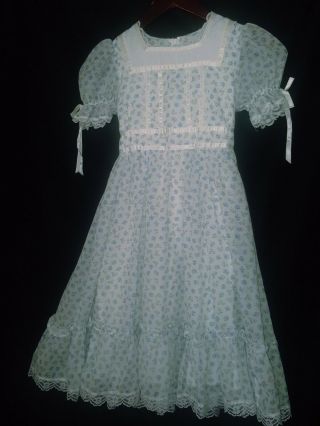 Vintage Gunne Sax Jessica Mc Prairie Floral Dress Girls Size 8 Boho Festival