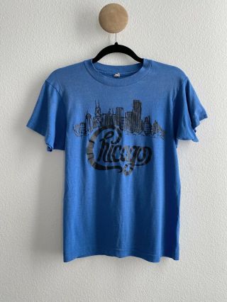 Vintage Chicago Band Screen Stars Mens T - Shirt Single Stitch Small