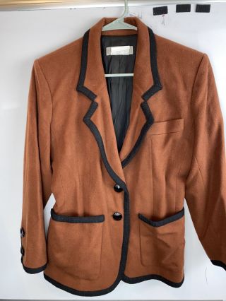 Saint Laurent Rive Gauche Brown Wool Jacket Size 34