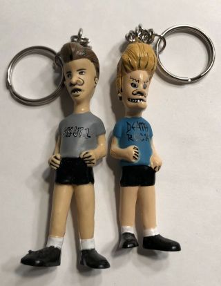 Beavis And Butt - Head 2 Resin Figures 1990s Tv Show Mtv Rare Keychain Versions