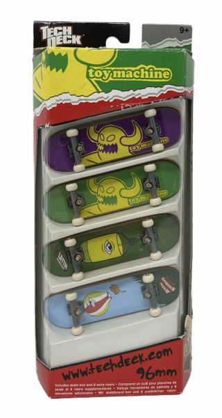 Tech Deck Toy Machine 96mm 4 - Pack Fingerboards Bam Margera Chad Muska — Nos Rare