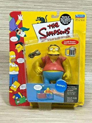 The Simpsons Barney With Beer Action Figure Voice Activation Playmates 2000