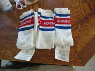3 Pairs K2 Tube Athletic Socks Vintage 1980 
