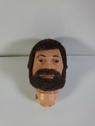 Vintage 1970s Gi Joe 12 " At Adventure Team Brown Hair Head Fuzzy Beard