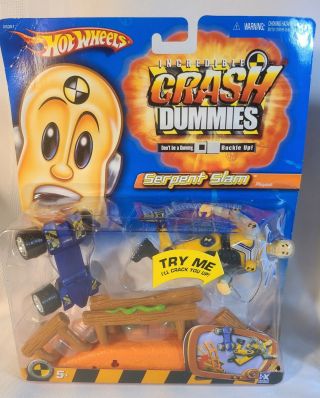 Incredible Crash Dummies Slam Ramp Play Set By Hot Wheels Yellow Dummy
