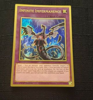 Yu - Gi - Oh Infinite Impermanence Gold Rare 1st Ed Nm Maximum Gold Mago - En052