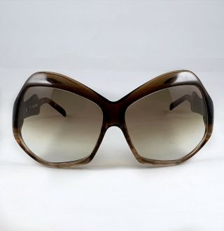 Vintage B&l Bausch & Lomb Brown Ladies Large Oversized 60s 70s Sunglasses