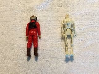 Star Wars 2 action figures (1983) Vintage B - Wing Fighter Pilot & 8D8 Droid 2