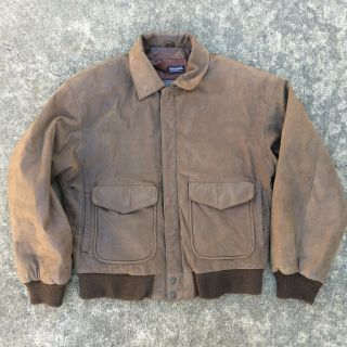 Vintage 80s 90s Wilsons Thinsulate Leather Military Flight Bomber Jacket Coat L