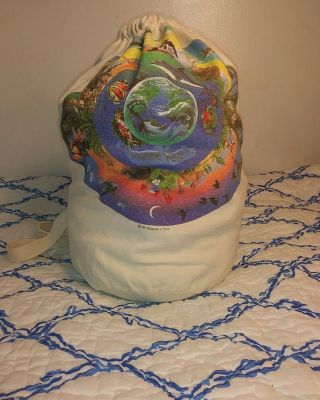 Vintage 90s Human I Tees Canvas Bag Nature Graphic Back Pack Style