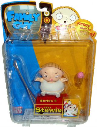 Family Guy Xxxl Stewie Action Figure Mib Series 4 Mezco Toy Fat