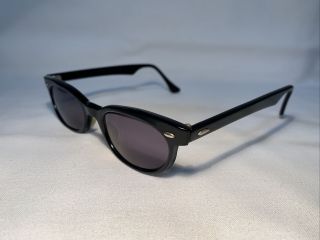 Vintage Bausch & Lomb B&l Black Frame Green Lens Safety Sunglasses