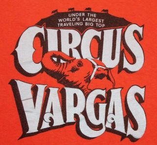 S Vtg 70s Champion Blue Bar Circus Vargas T Shirt 16.  92