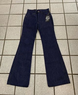 Vintage Boys Jeans Bell Bottom Hippy 26 X 29.  5 Disco Flare 1970s 16 Slim 2