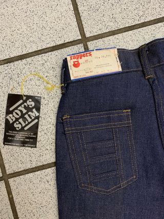 Vintage Boys Jeans Bell Bottom Hippy 26 X 29.  5 Disco Flare 1970s 16 Slim 3