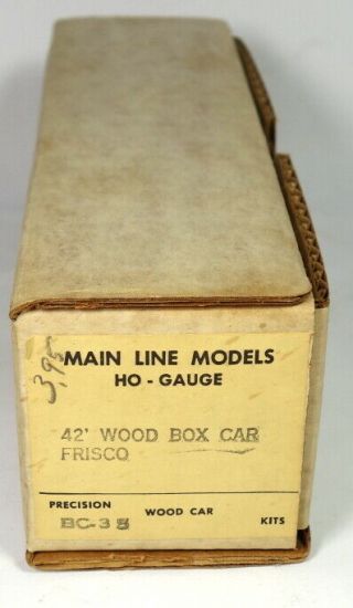 Main Line Models Ho Scale Wood Kit - 42 " Boxcar,  Frisco