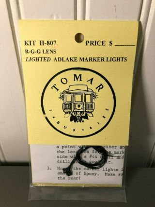 Tomar Ho Scale Kit H - 807 Lighted Adlake Marker Lights R - G - G - Lens Model Train