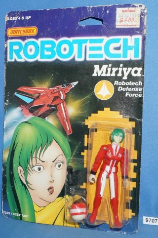 1985 Vintage Robotech Miriya Defense Force Matchbox 3.  75 " Figure On Card