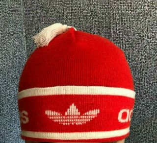Rare Retro Vintage Very Old 70s 80s Adidas Orlon West Germany Red Hat Cap