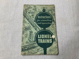 1951 Lionel Trains Instructions For Assembling And Operating Booklet Brochure